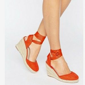 ASOS Juicier Tie Leg Espadrille Wedges